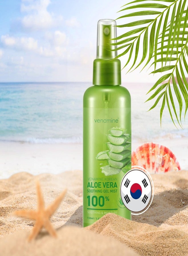 VENAMINE Korean Aloe Vera Soothing & Moisture 100% Gel Mist, 150 Gram - Image 3